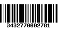 Código de Barras 3432770002781