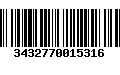 Código de Barras 3432770015316