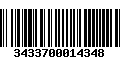 Código de Barras 3433700014348