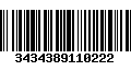 Código de Barras 3434389110222