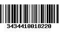 Código de Barras 3434410018220