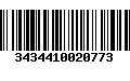 Código de Barras 3434410020773