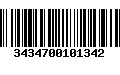 Código de Barras 3434700101342