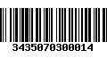 Código de Barras 3435070300014