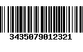 Código de Barras 3435079012321