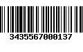 Código de Barras 3435567000137