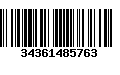 Código de Barras 34361485763