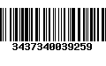 Código de Barras 3437340039259