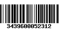 Código de Barras 3439600052312