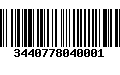 Código de Barras 3440778040001