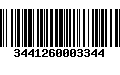 Código de Barras 3441260003344