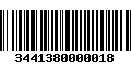 Código de Barras 3441380000018