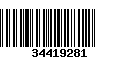 Código de Barras 34419281