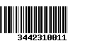 Código de Barras 3442310011