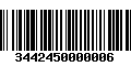 Código de Barras 3442450000006