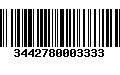 Código de Barras 3442780003333