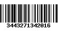 Código de Barras 3443271342016