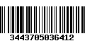 Código de Barras 3443705036412