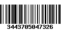 Código de Barras 3443705047326