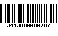 Código de Barras 3443800000707