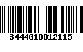 Código de Barras 3444010012115