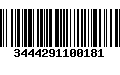 Código de Barras 3444291100181