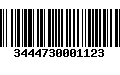 Código de Barras 3444730001123