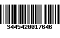 Código de Barras 3445420017646