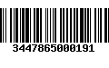 Código de Barras 3447865000191