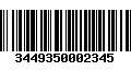 Código de Barras 3449350002345