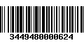 Código de Barras 3449480000624