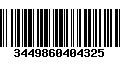 Código de Barras 3449860404325