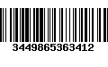 Código de Barras 3449865363412