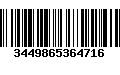 Código de Barras 3449865364716