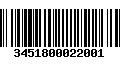 Código de Barras 3451800022001