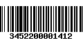 Código de Barras 3452200001412