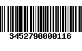 Código de Barras 3452790000116