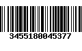 Código de Barras 3455180045377