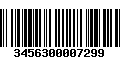 Código de Barras 3456300007299