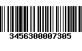 Código de Barras 3456300007305