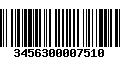 Código de Barras 3456300007510