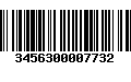 Código de Barras 3456300007732