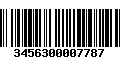 Código de Barras 3456300007787