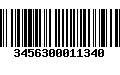 Código de Barras 3456300011340