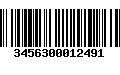 Código de Barras 3456300012491