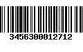 Código de Barras 3456300012712