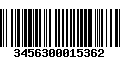 Código de Barras 3456300015362