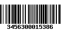 Código de Barras 3456300015386