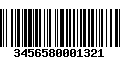 Código de Barras 3456580001321