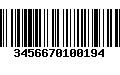 Código de Barras 3456670100194